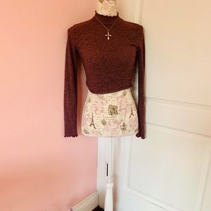 Urban Outfitters Eggplant Mock Neck Top